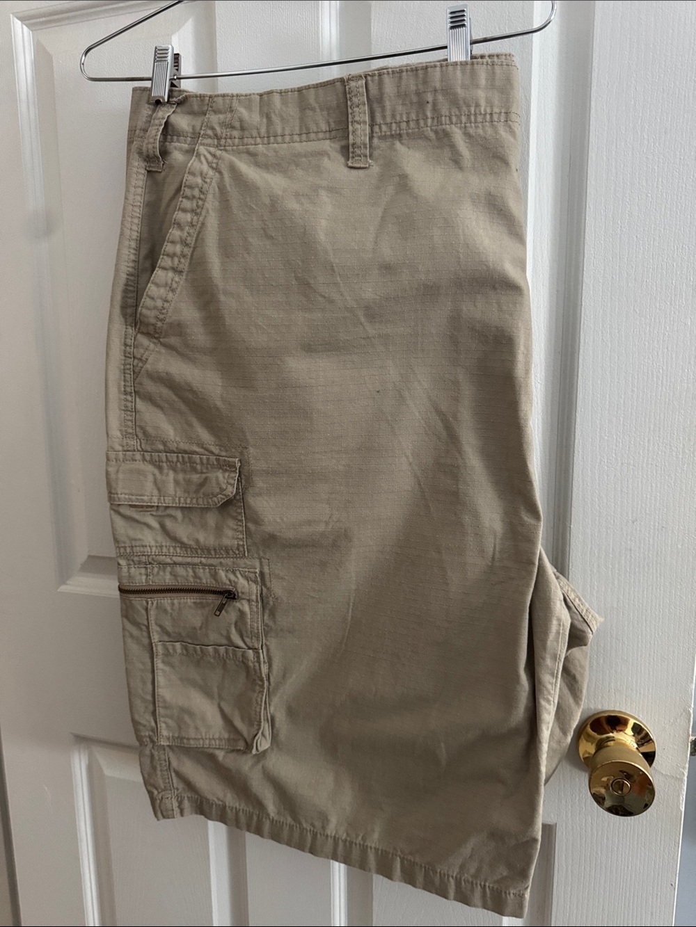Beverly Hills Polo Club Men's Cargo Shorts in Khaki - Lightweight Cotton Blend